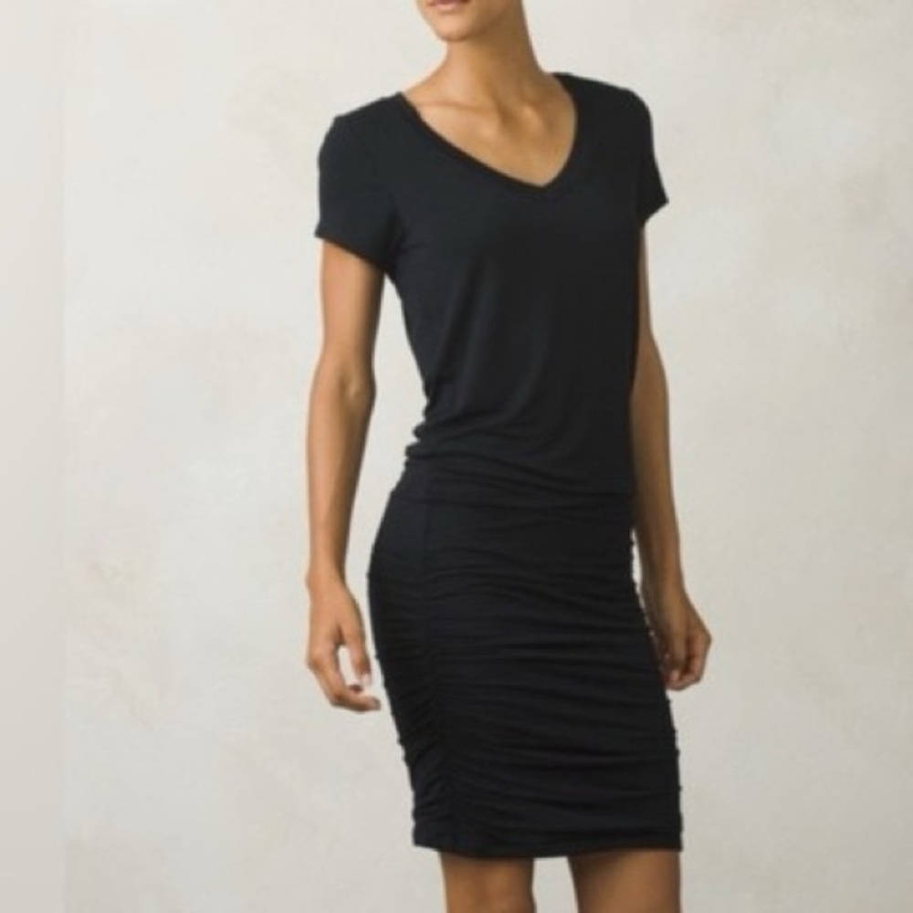 Prana Foundation V-Neck Black Dress
